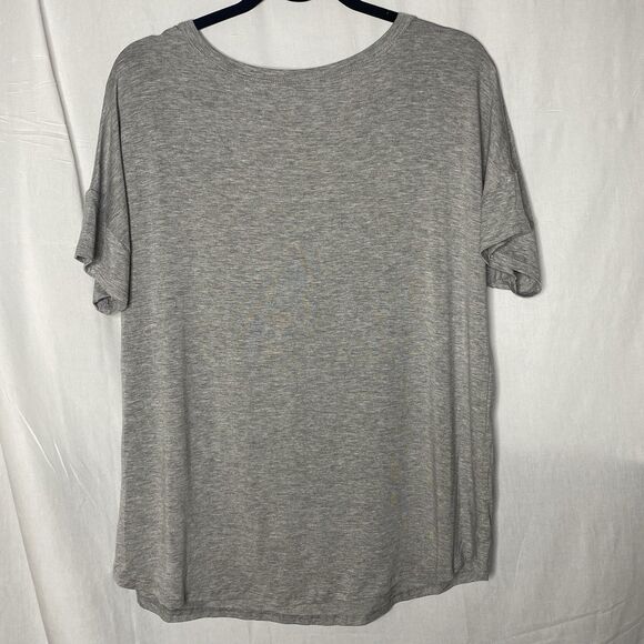 CHIC SOUL Graphic Tee Short Sleeve Pullover Loose Fit Shirt Blouse Women XL Gray - Picture 2 of 4